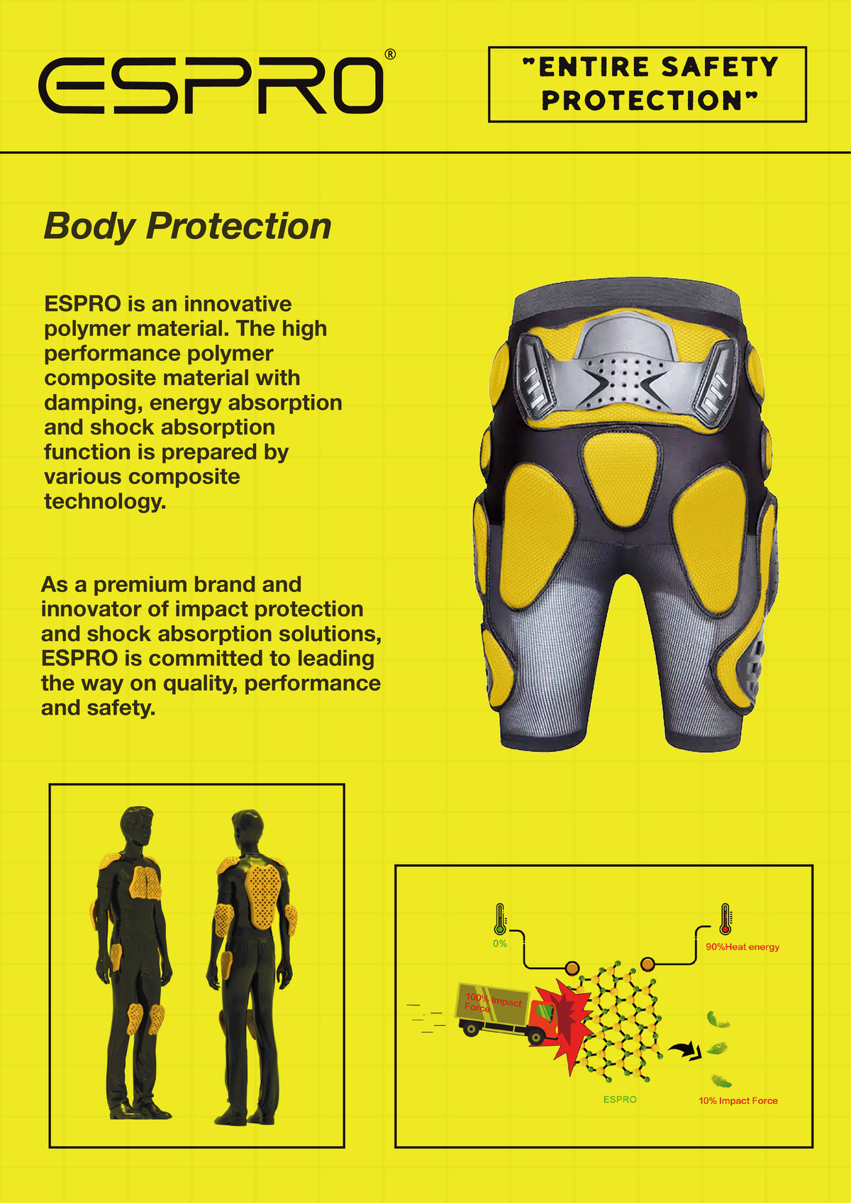 Demon Zero PLUS RF D3O Unisex Ski/Snowboard Shorts