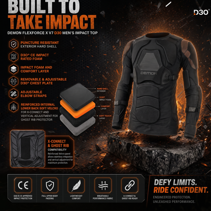 Demon X V7 D3O Body Armor, Men's Impact Top